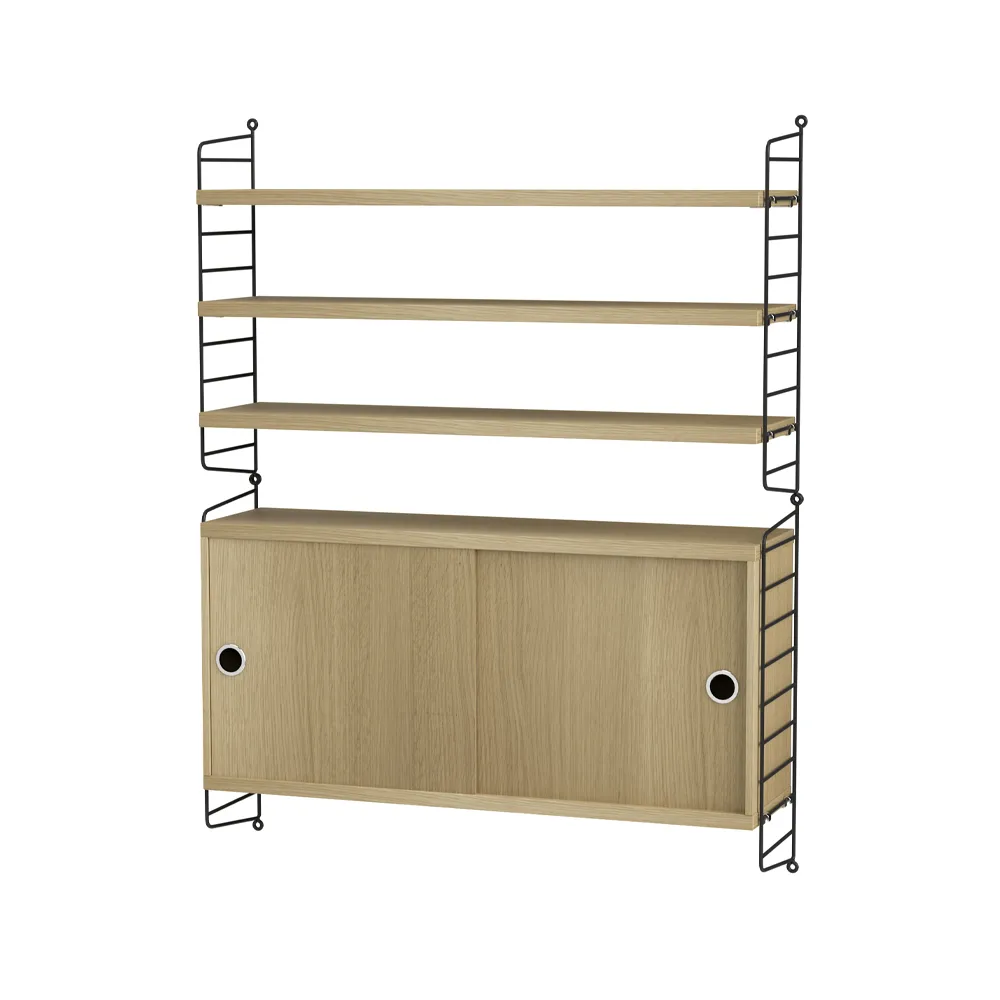 String woonkamer eik & zwart - Combinatie I,  String