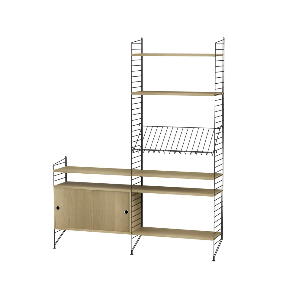String woonkamer eik & zwart - Combinatie K,  String
