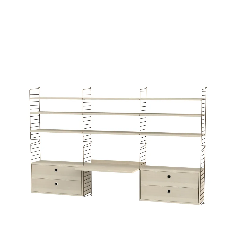 String woonkamer essenhout & bruin - Combinatie F String