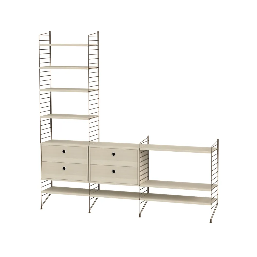 String woonkamer essenhout & bruin - Combinatie J,  String