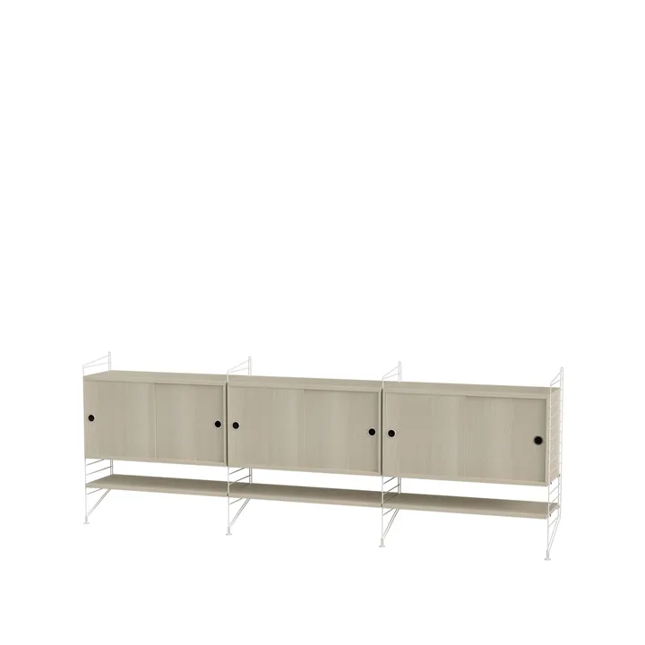 String woonkamer essenhout & wit - Combinatie F - String