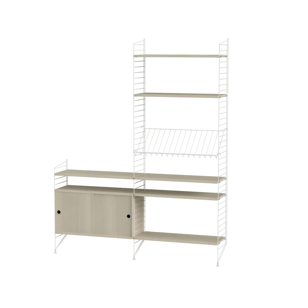 String woonkamer essenhout & wit - Combinatie K,  String