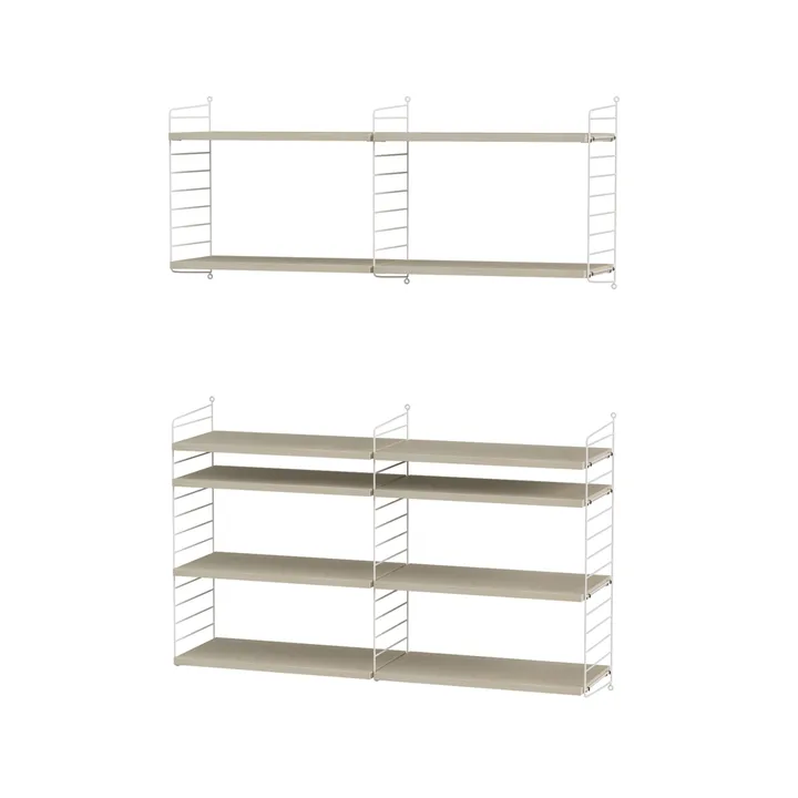 String woonkamer essenhout & wit - Combinatie N - String