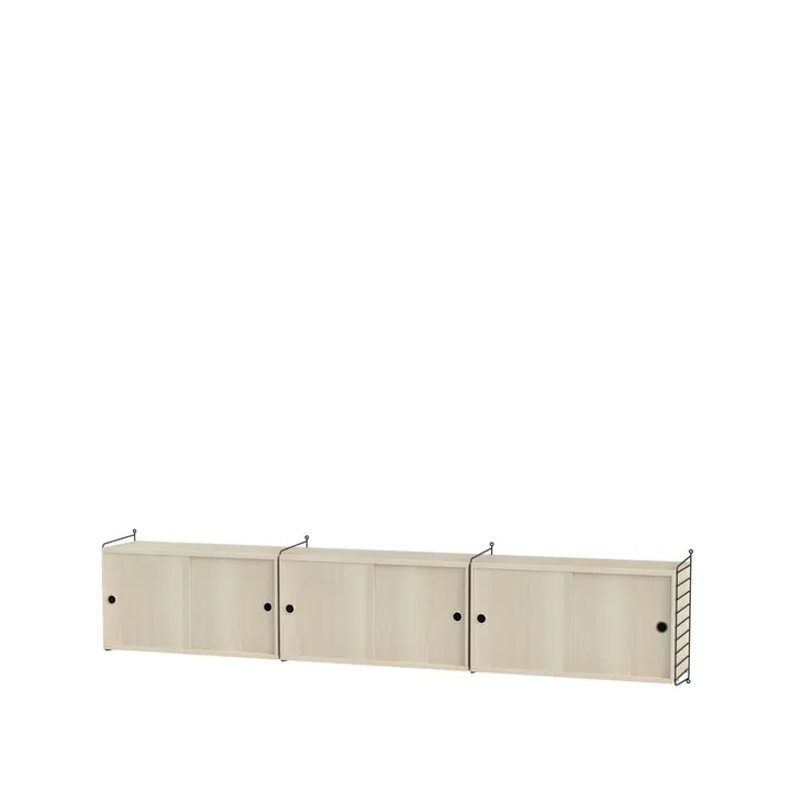 String woonkamer essenhout & zwart - Combinatie D - String