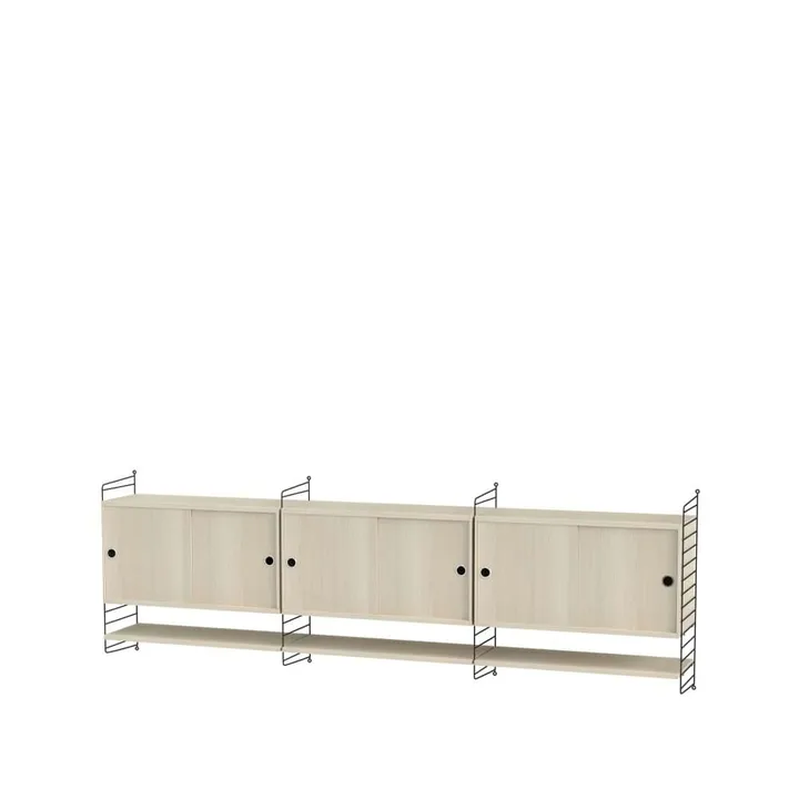 String woonkamer essenhout & zwart - Combinatie E - String