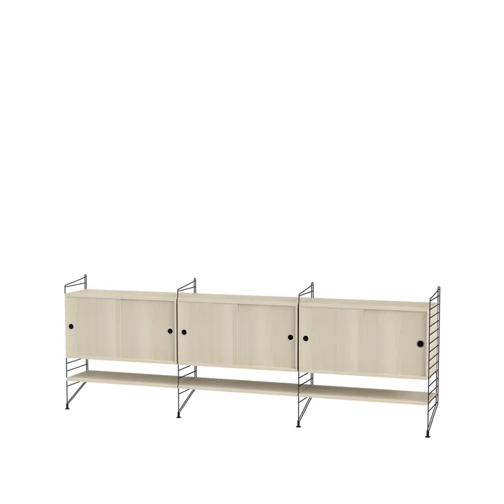 String woonkamer essenhout & zwart - Combinatie F - String