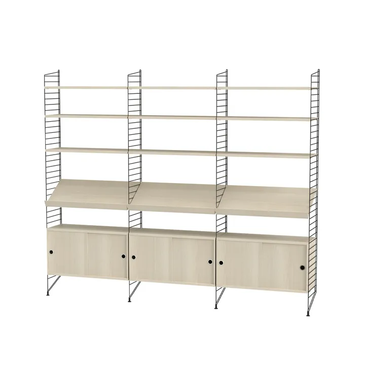 String woonkamer essenhout & zwart - Combinatie G - String