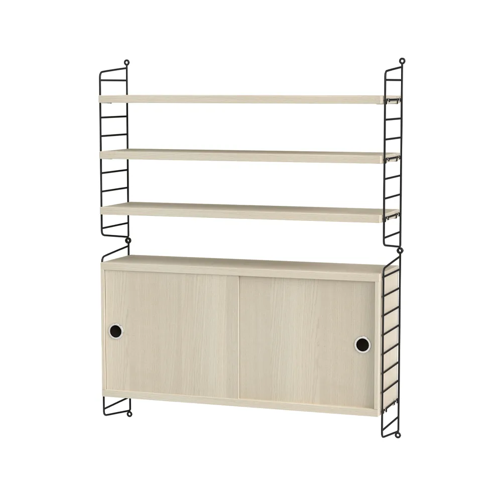 String woonkamer essenhout & zwart - Combinatie I,  String