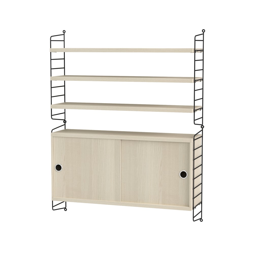 String woonkamer essenhout & zwart - Combinatie I | Scandinavisch Interieur | Beige
