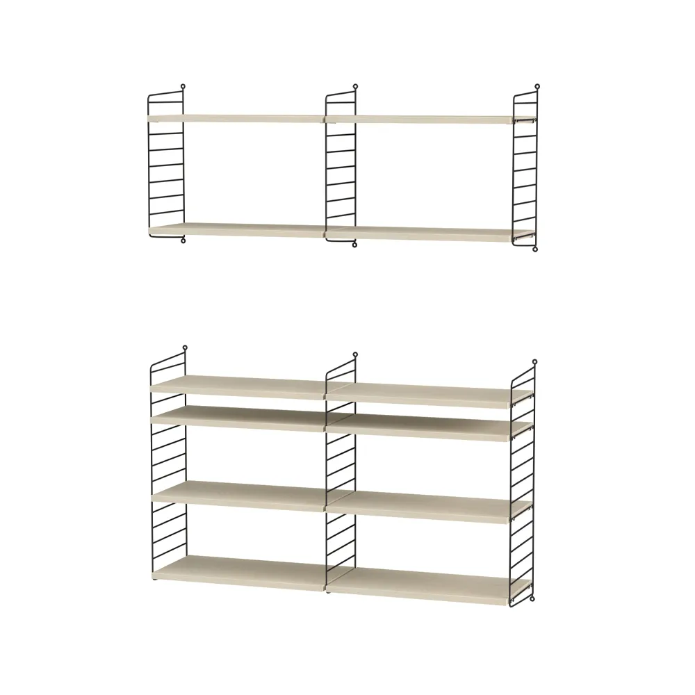 String woonkamer essenhout & zwart - Combinatie N,  String