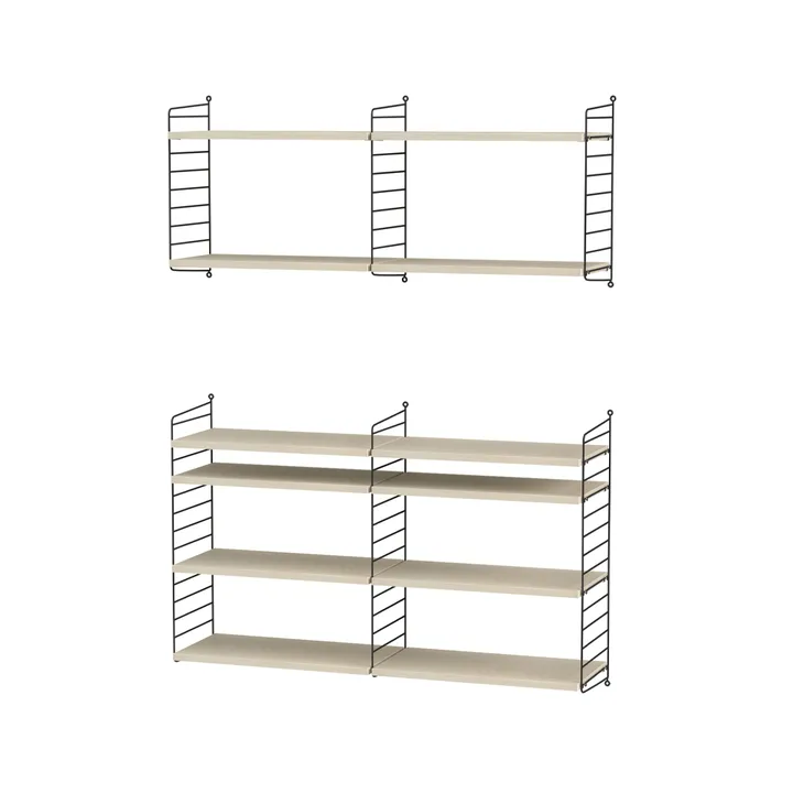 String woonkamer essenhout & zwart - Combinatie N - String