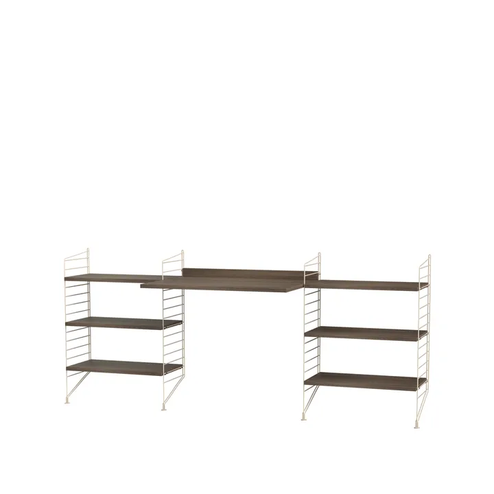 String woonkamer walnoot & beige - Combinatie D - String