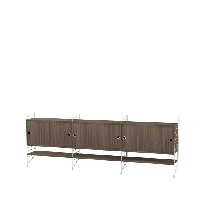 String woonkamer walnoot & beige - Combinatie F - String