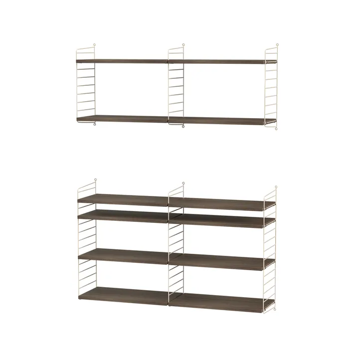 String woonkamer walnoot & beige - Combinatie N - String