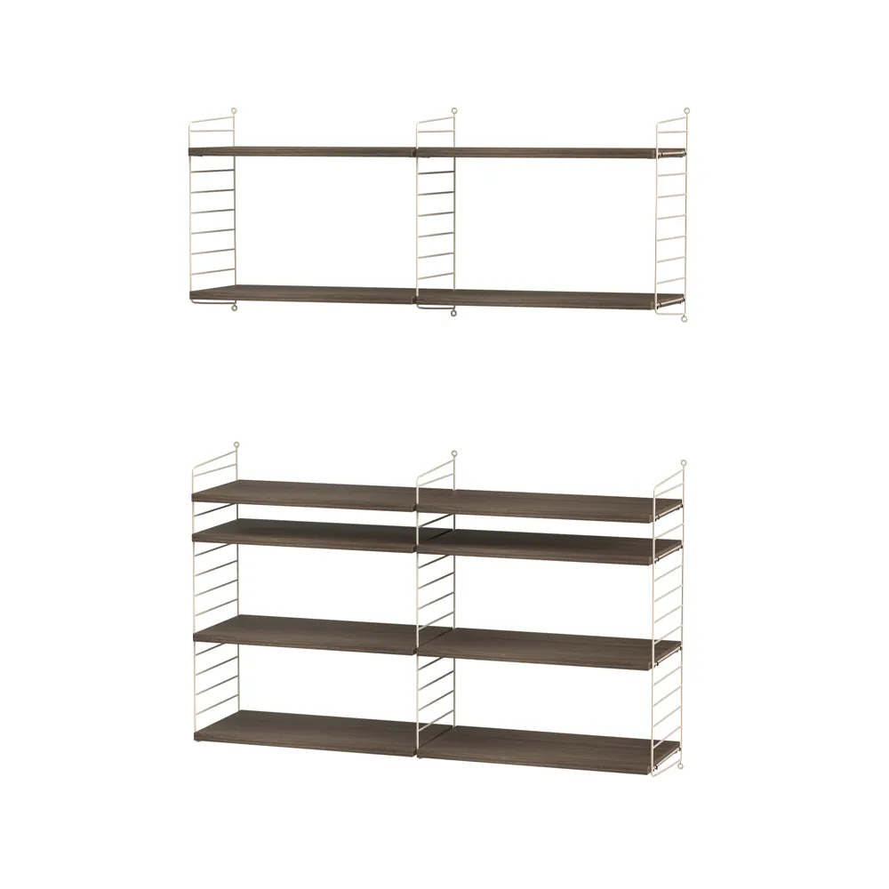 String woonkamer walnoot & beige - Combinatie N String