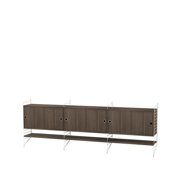 String woonkamer walnoot & wit - Combinatie F - String