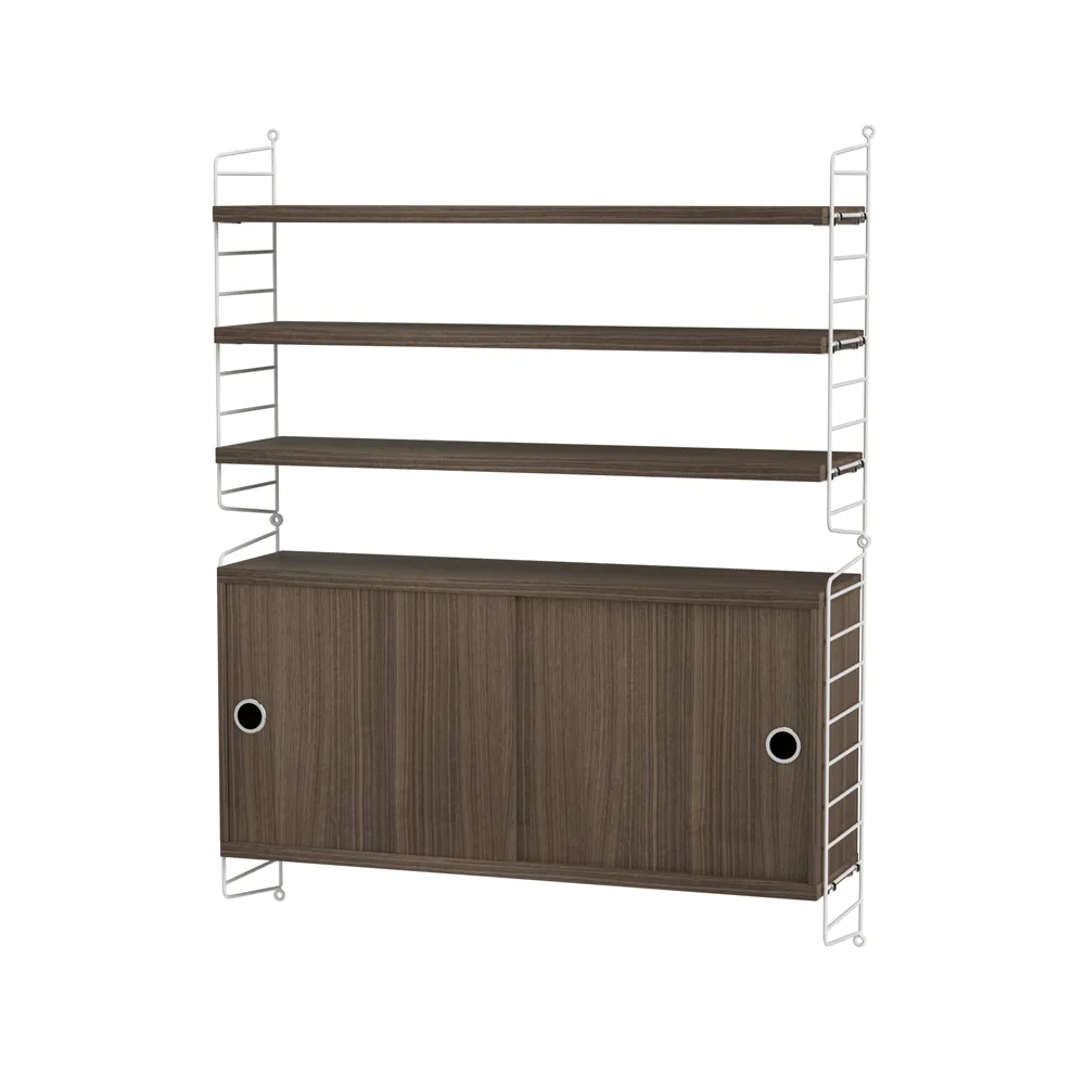 String woonkamer walnoot & wit - Combinatie I,  String