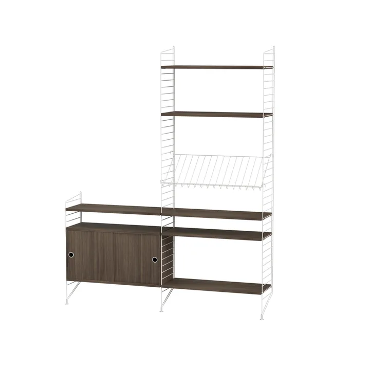 String woonkamer walnoot & wit - Combinatie K - String