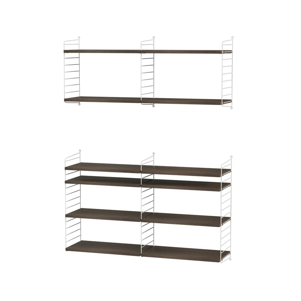 String woonkamer walnoot & wit - Combinatie N,  String