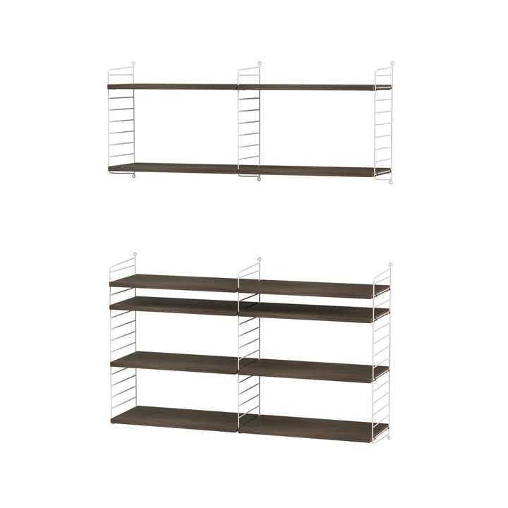 String woonkamer walnoot & wit - Combinatie N - String