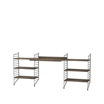 String woonkamer walnoot & zwart - Combinatie D - String