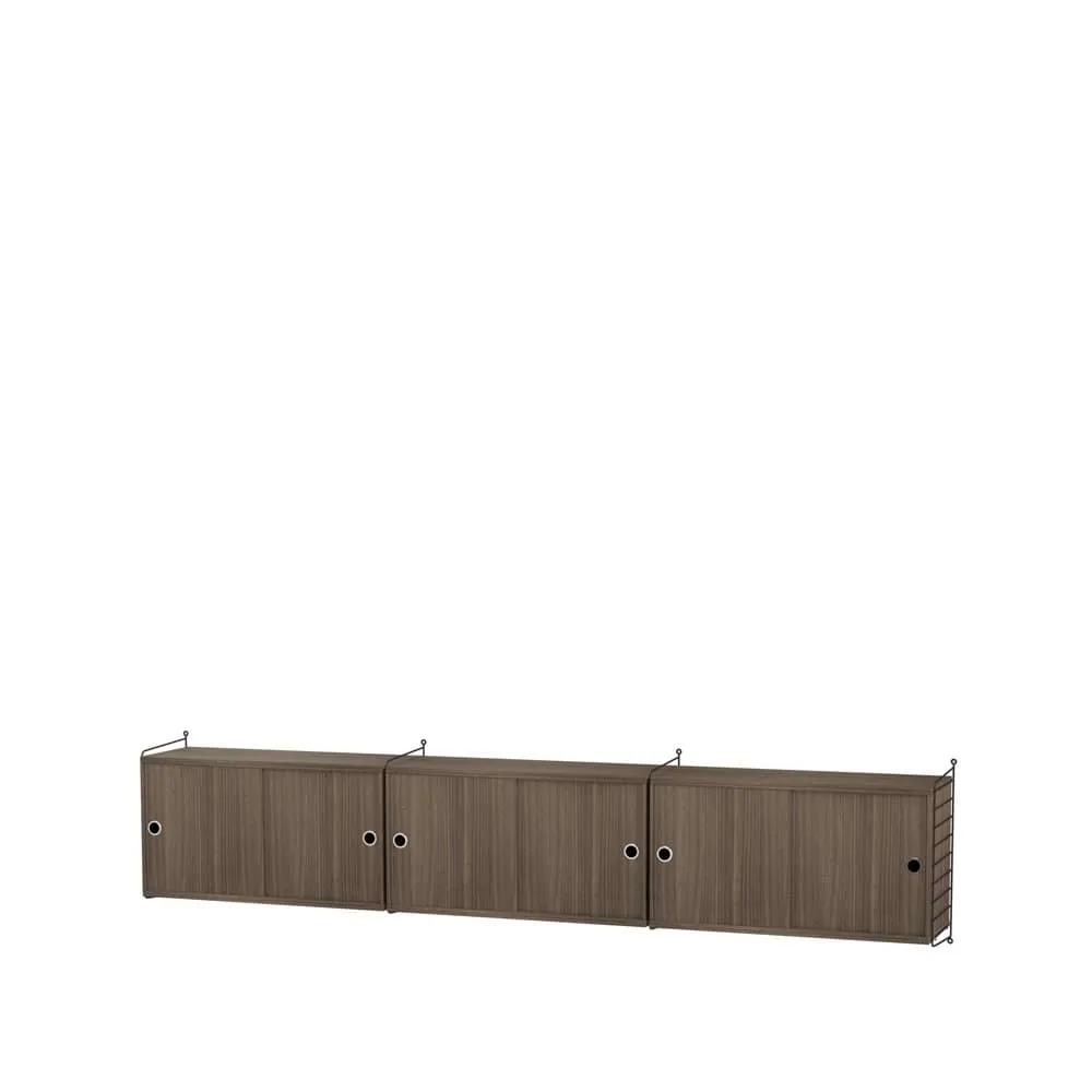 String woonkamer walnoot & zwart - Combinatie D String