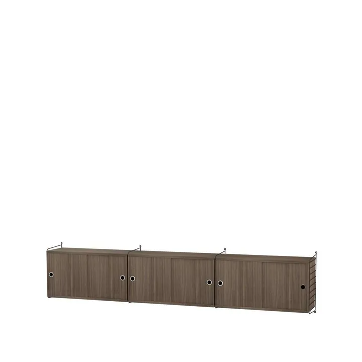 String woonkamer walnoot & zwart - Combinatie D - String