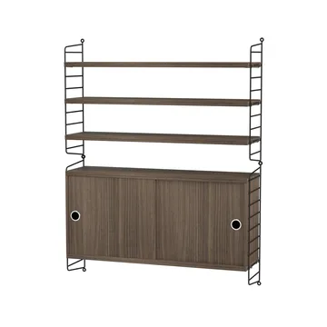 String woonkamer walnoot & zwart - Combinatie I - String