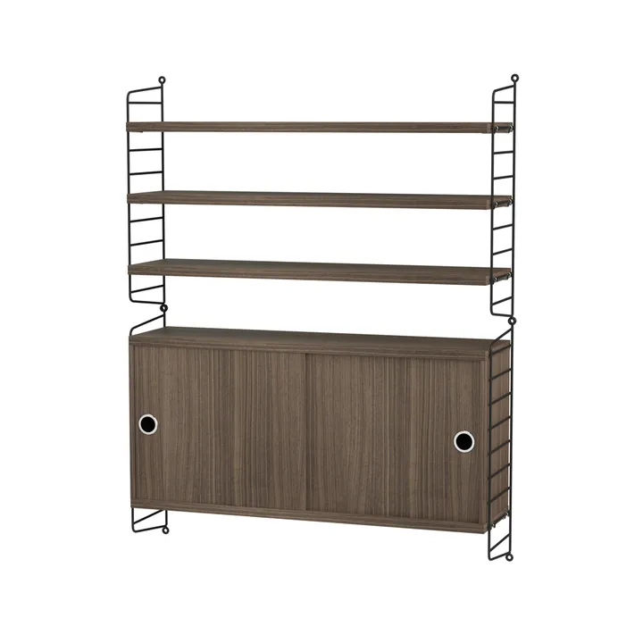 String woonkamer walnoot & zwart - Combinatie I - String