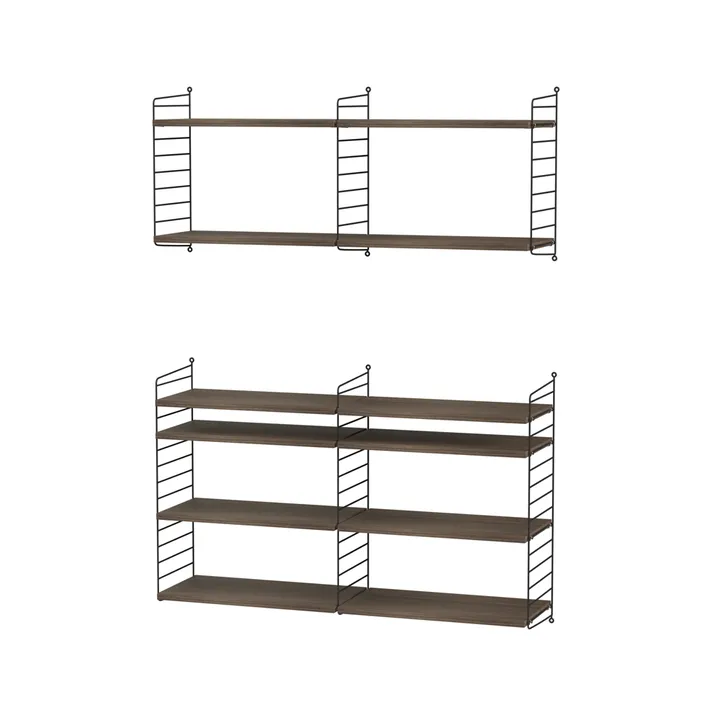 String woonkamer walnoot & zwart - Combinatie N - String