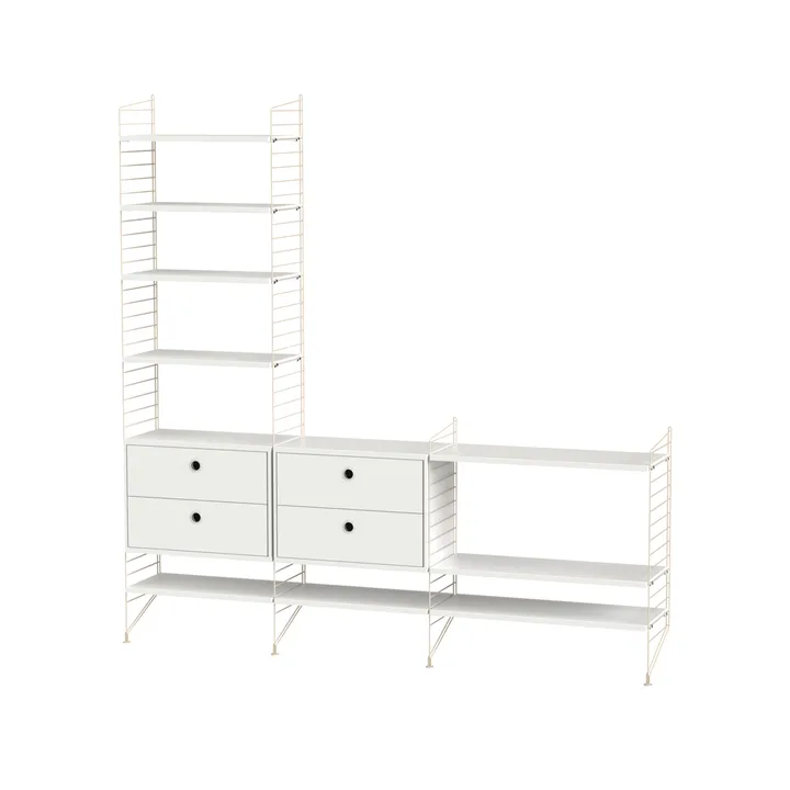 String woonkamer wit & beige - Combinatie J - String