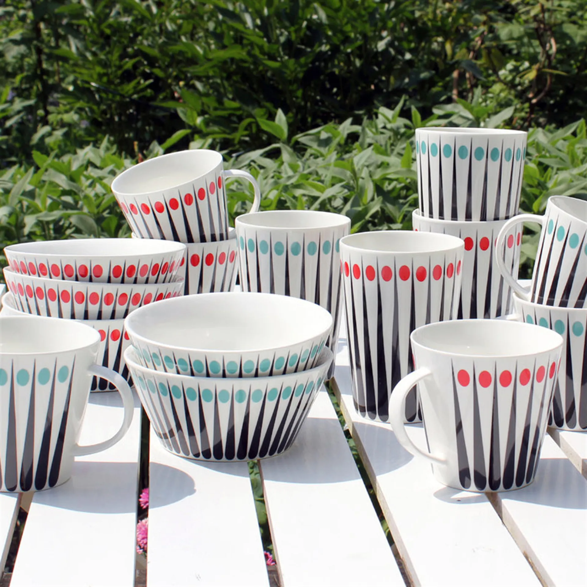 Amanda mok, wit-rood Superliving