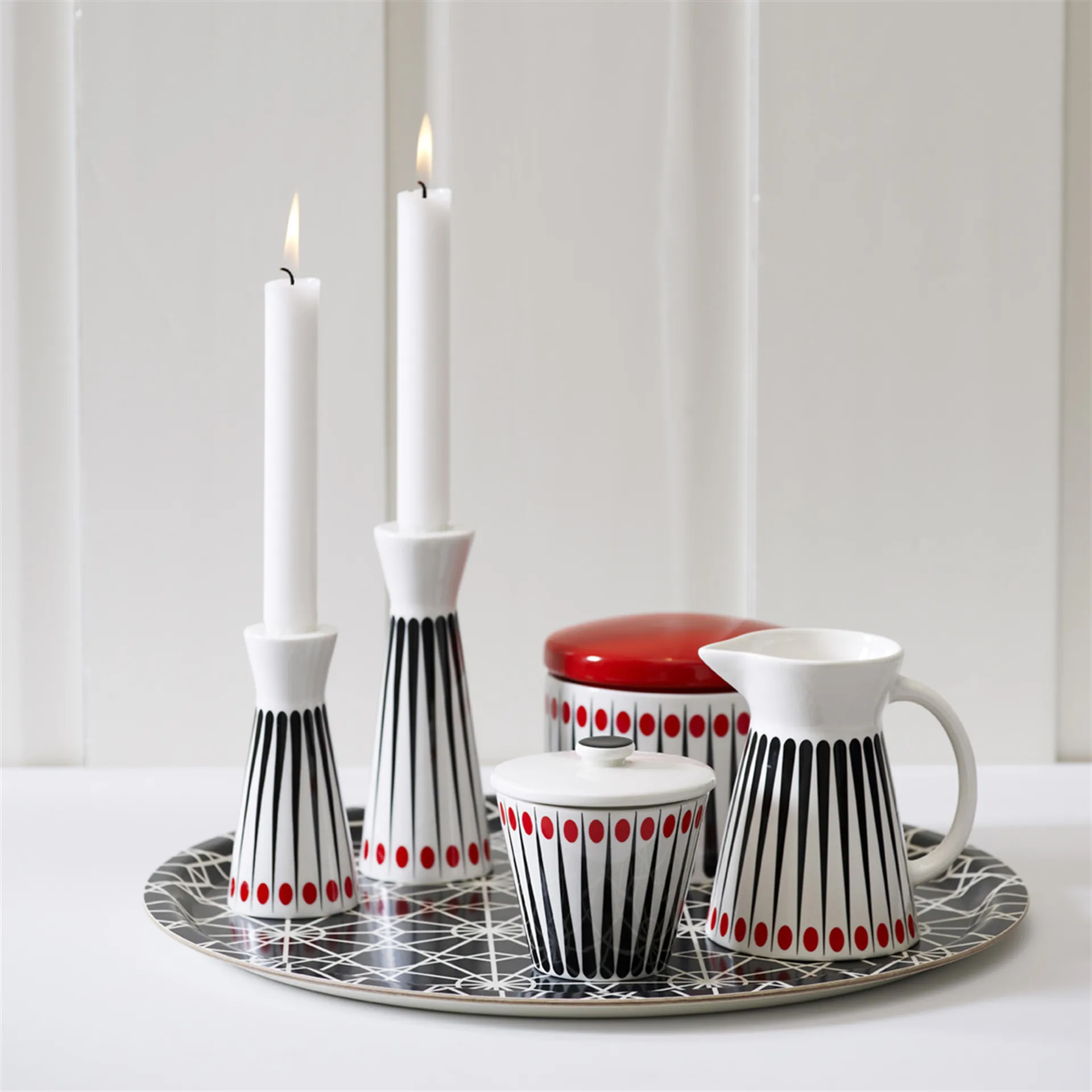 Amanda pot, wit-tomatenrood 10 cm Superliving