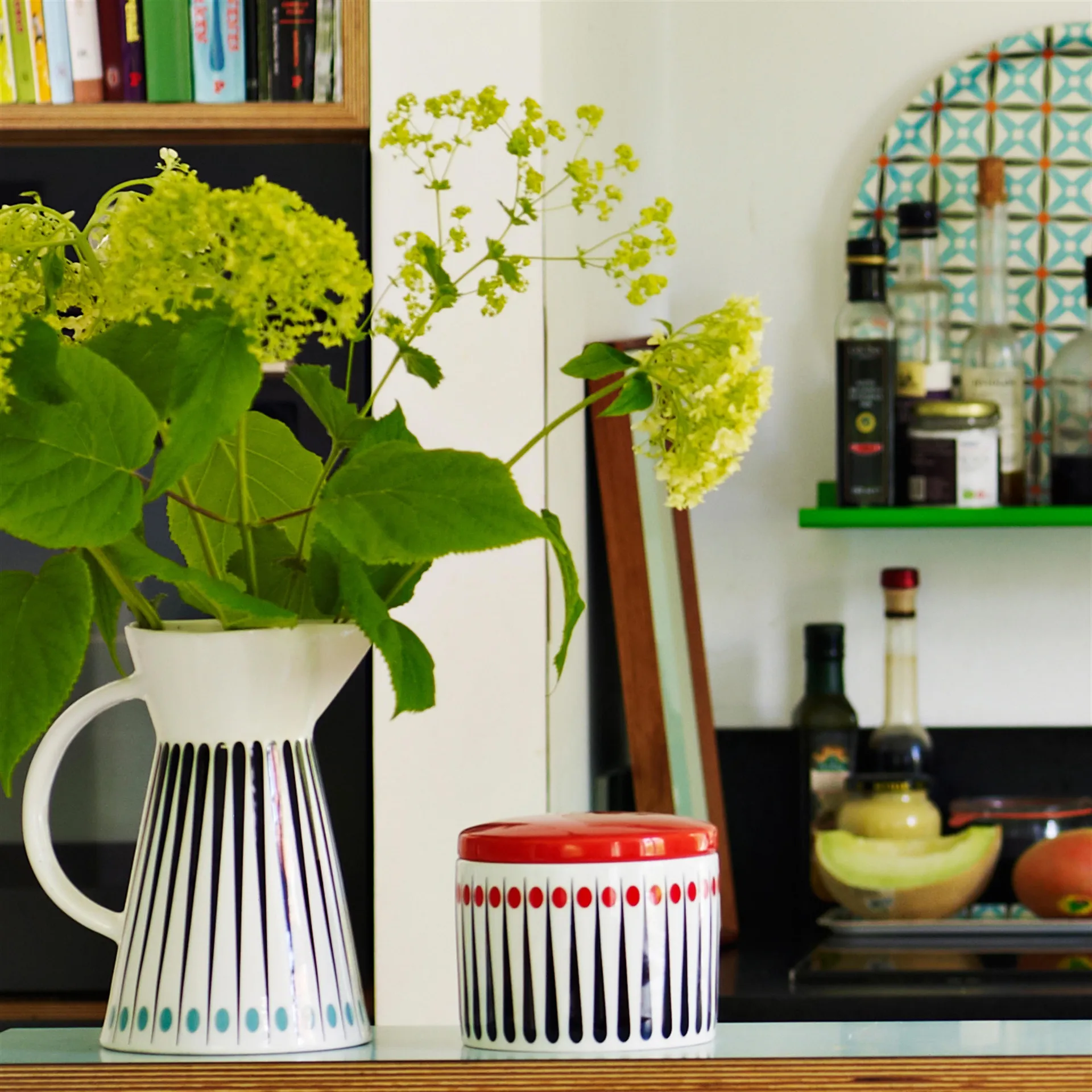 Amanda pot, wit-tomatenrood 10 cm Superliving