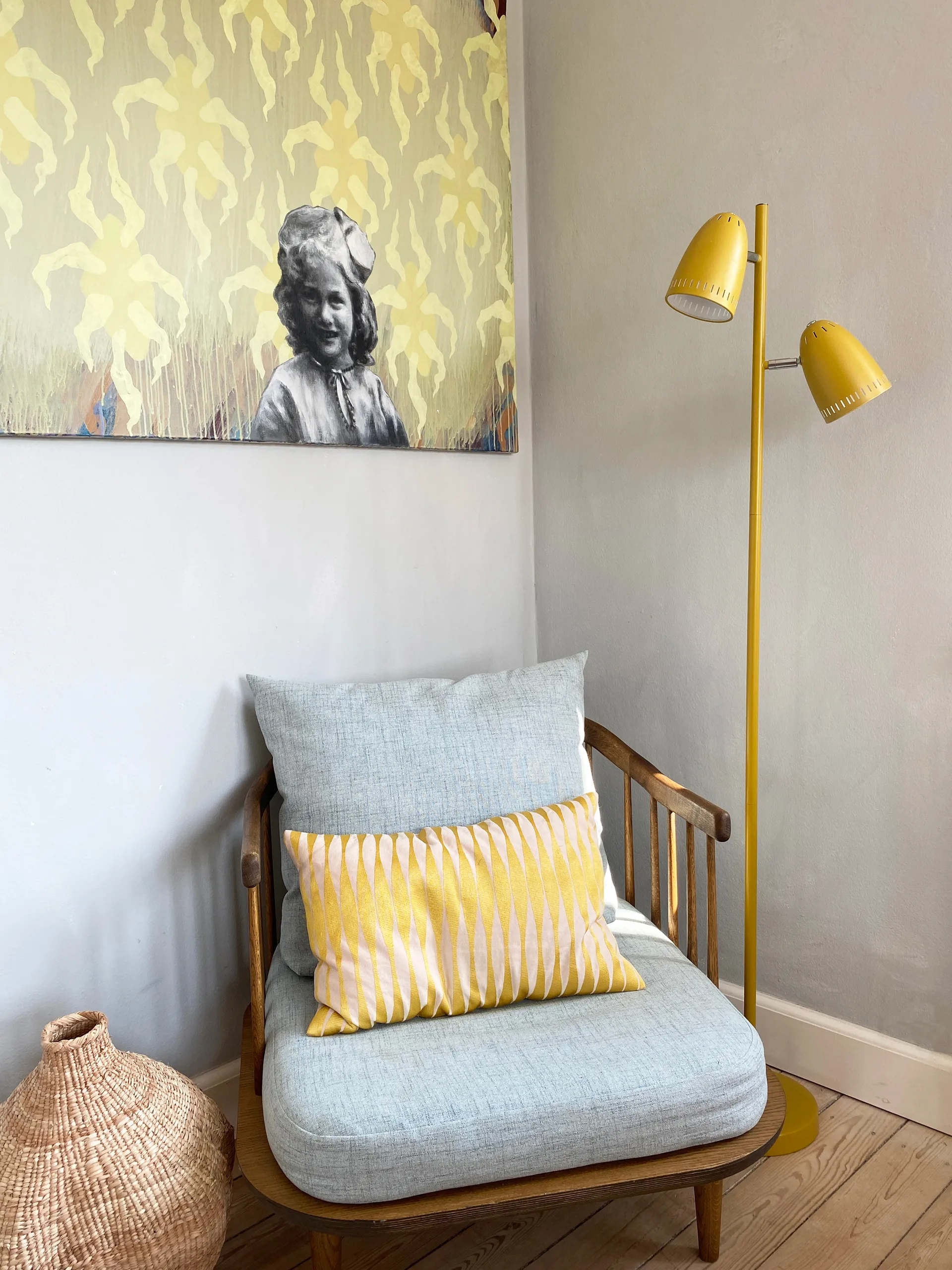 Dynamo Twin vloerlamp, Mosterd Superliving