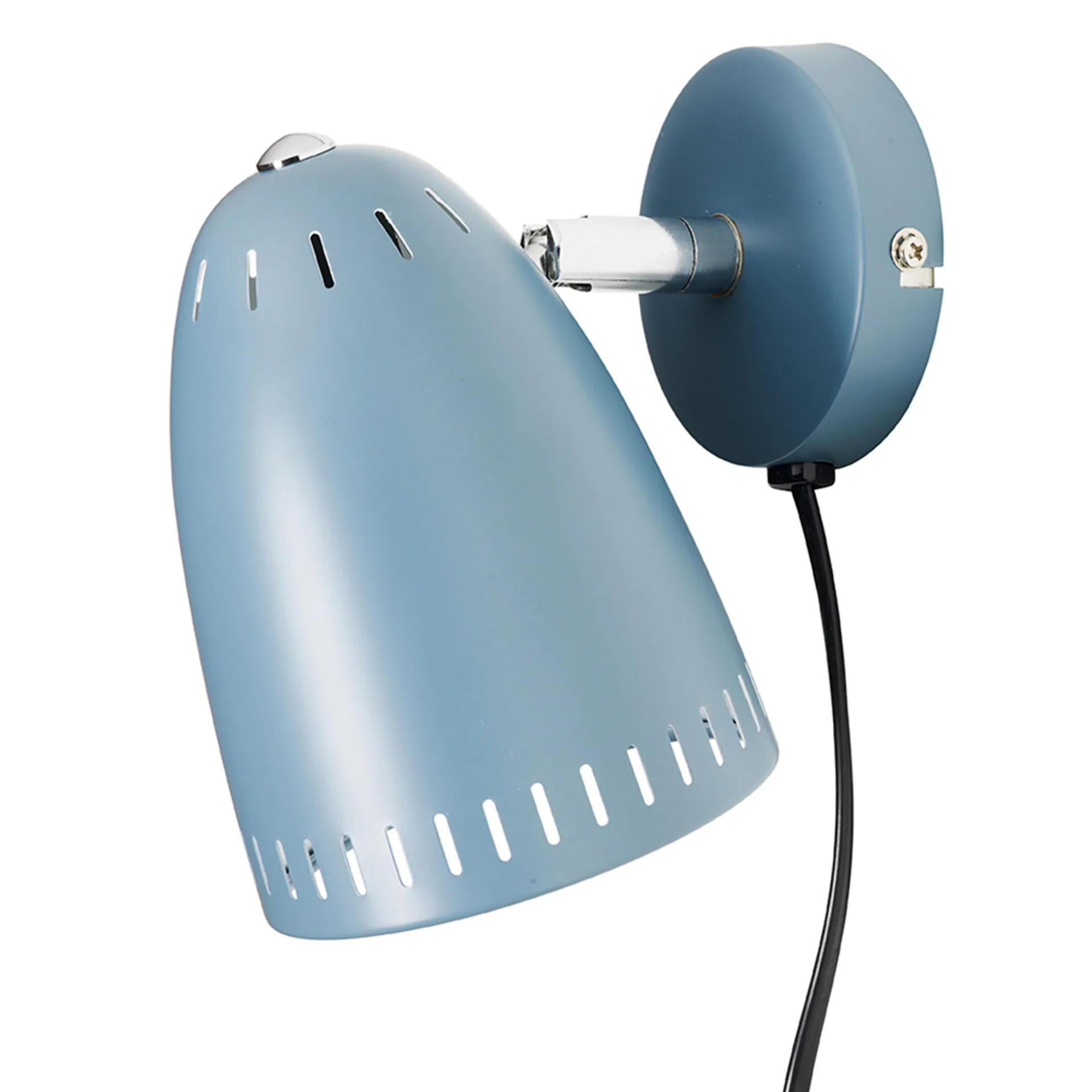 Dynamo wandlamp - korte arm, matt smoke blue (blauw) Superliving