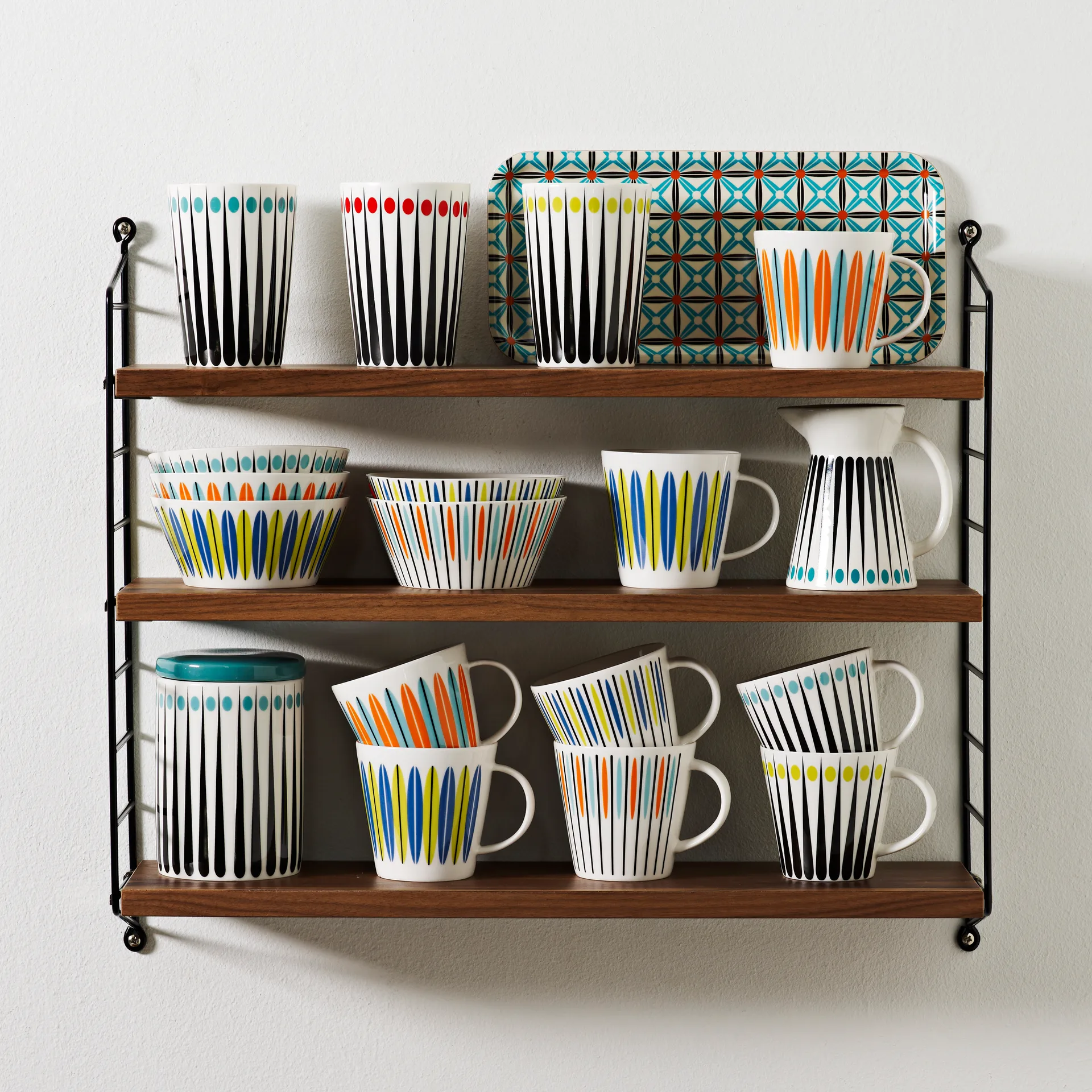 Laura schaal, blauw-lime Superliving