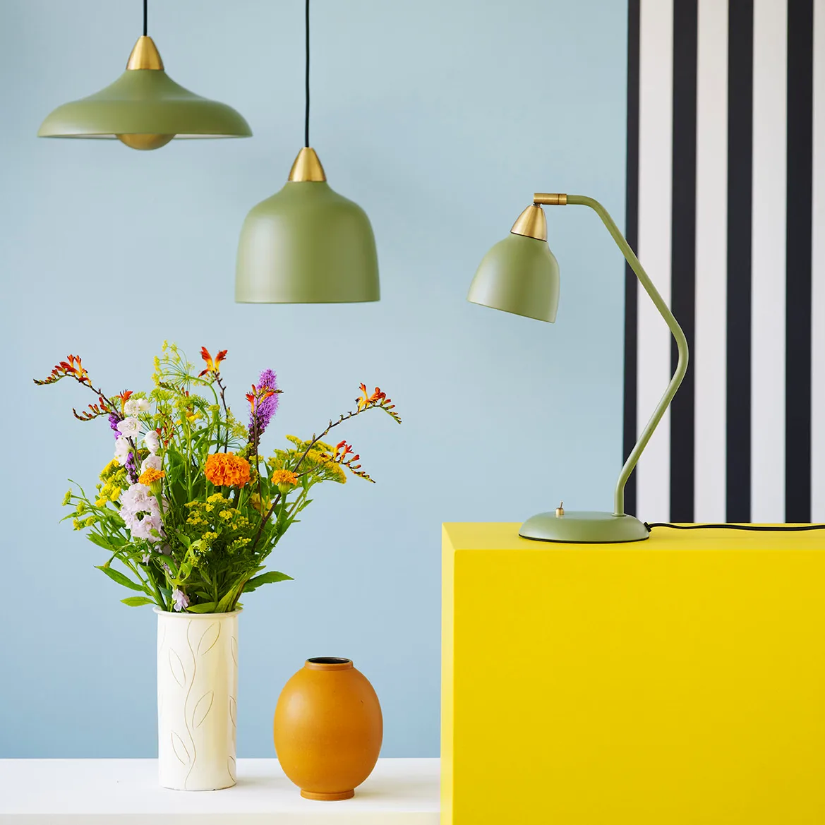Urban hanglamp, matt olive (groen) Superliving