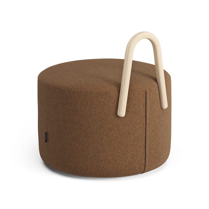 Amstelle medium poef met wieltjes Es natuurlijke lak, Main Line Flax 15 Swedese