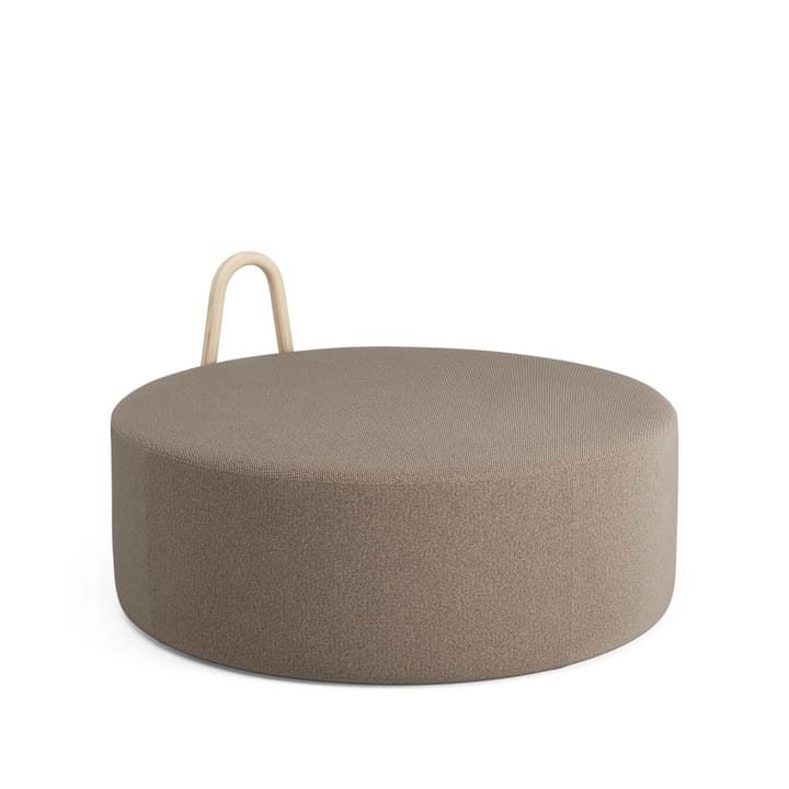 Amstelle Zitpoef - stof main line flax 13 beige, groot, handvat van essenhout - Swedese