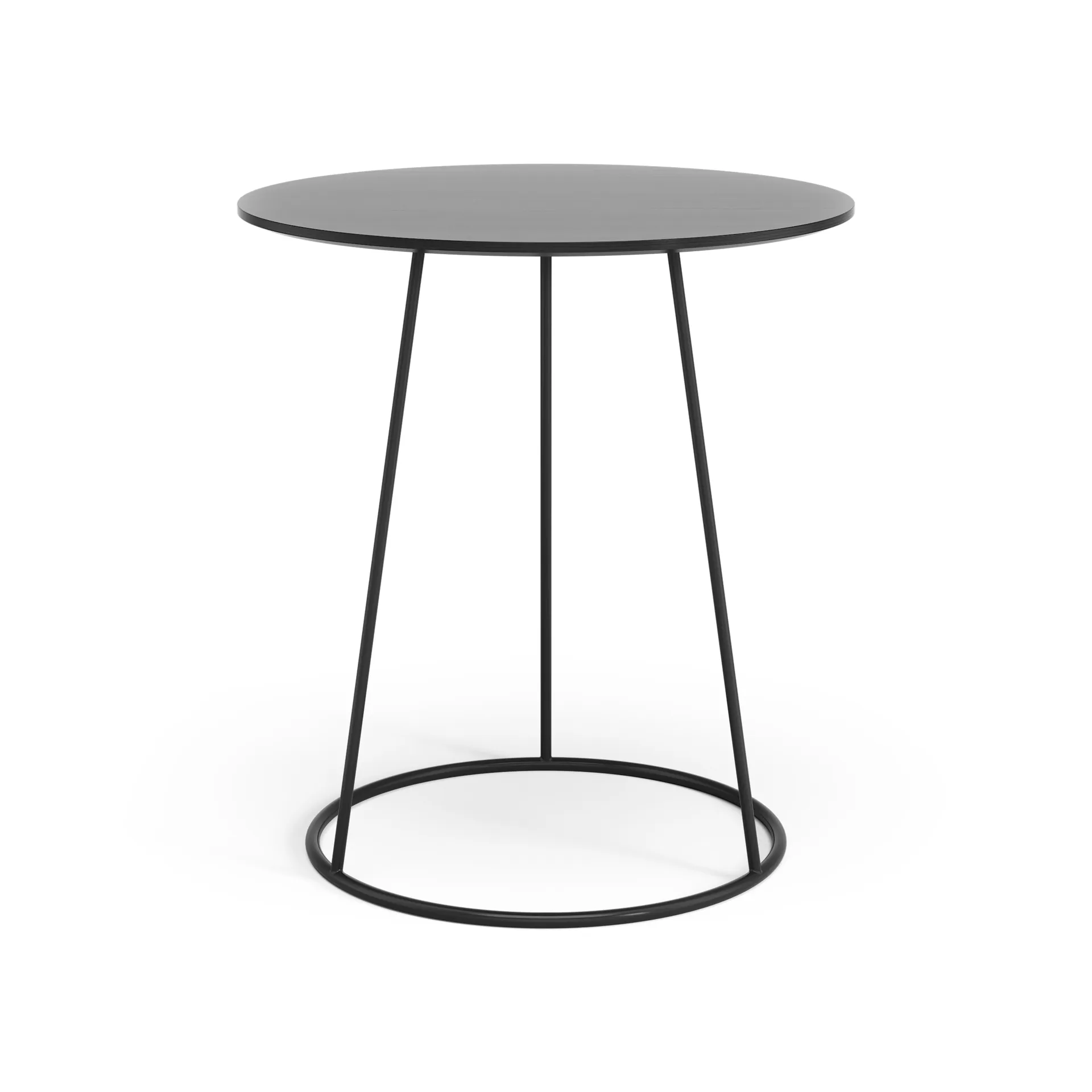 Breeze tafel glad oppervlak Ø46cm, zwart Swedese