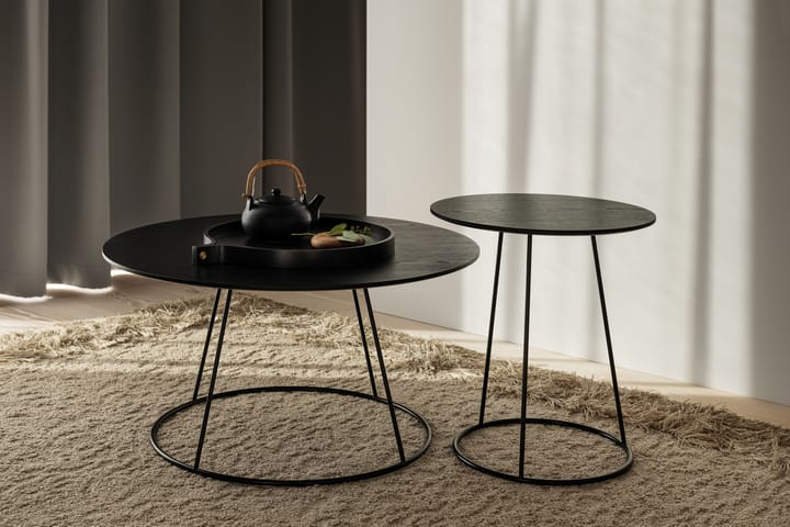 Breeze tafel glad oppervlak Ø46cm, zwart Swedese
