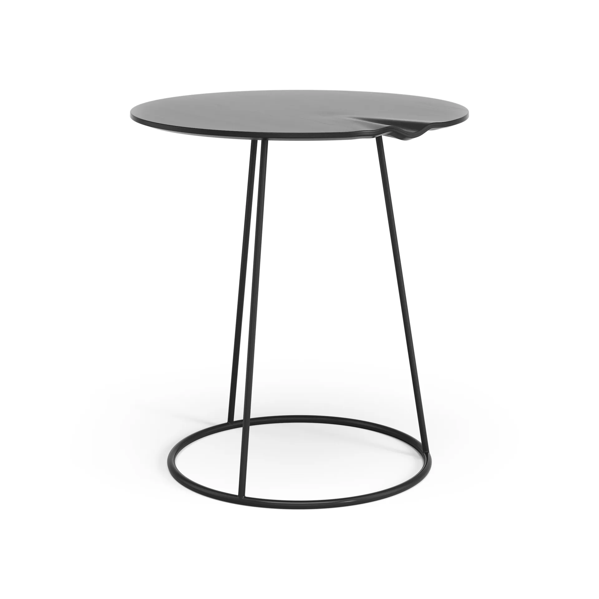 Breeze tafel golvend Ø46cm, zwart Swedese