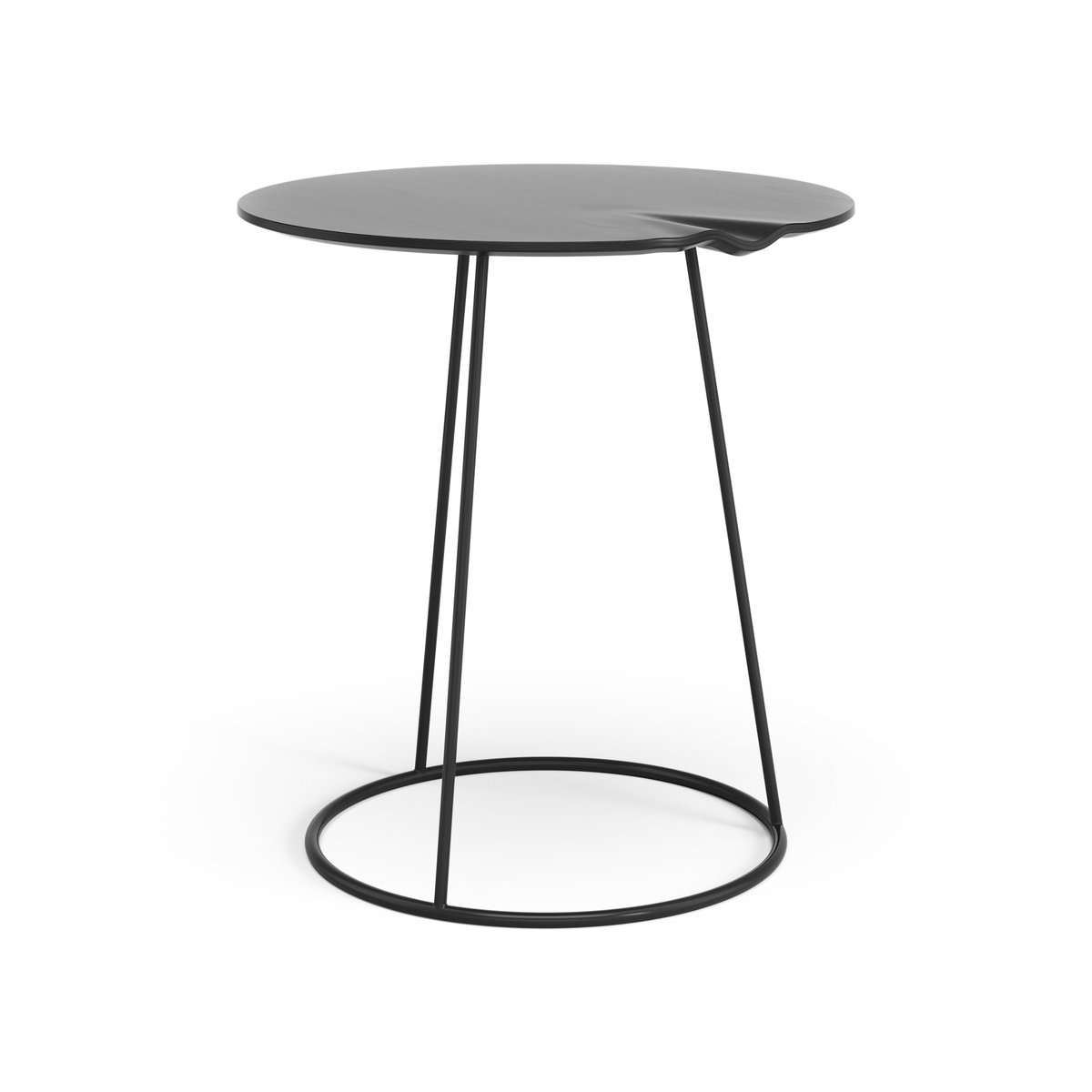 Swedese Breeze tafel golvend o46cm zwart | Scandinavisch Interieur | Bijzettafels | Zwart