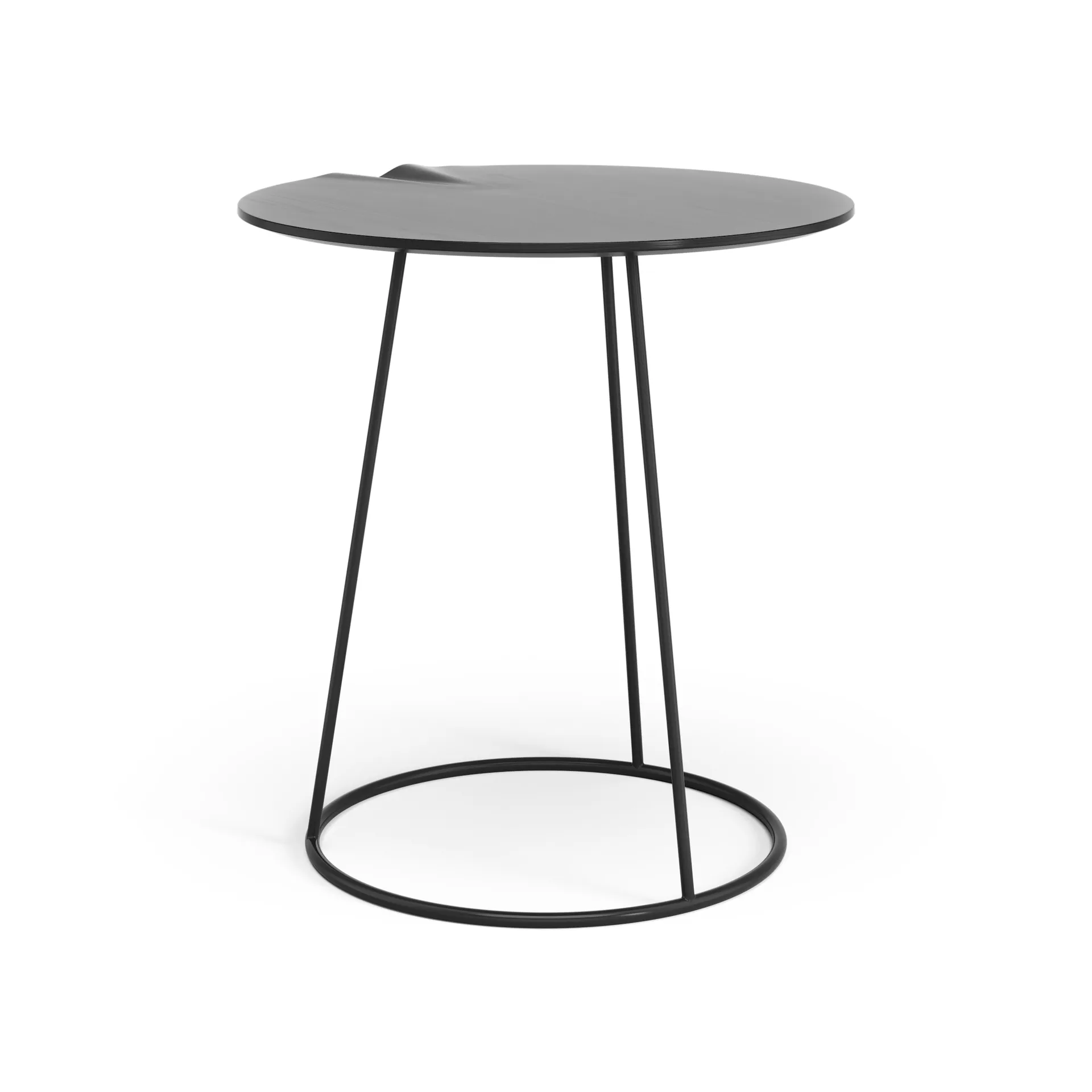 Breeze tafel golvend Ø46cm, zwart Swedese
