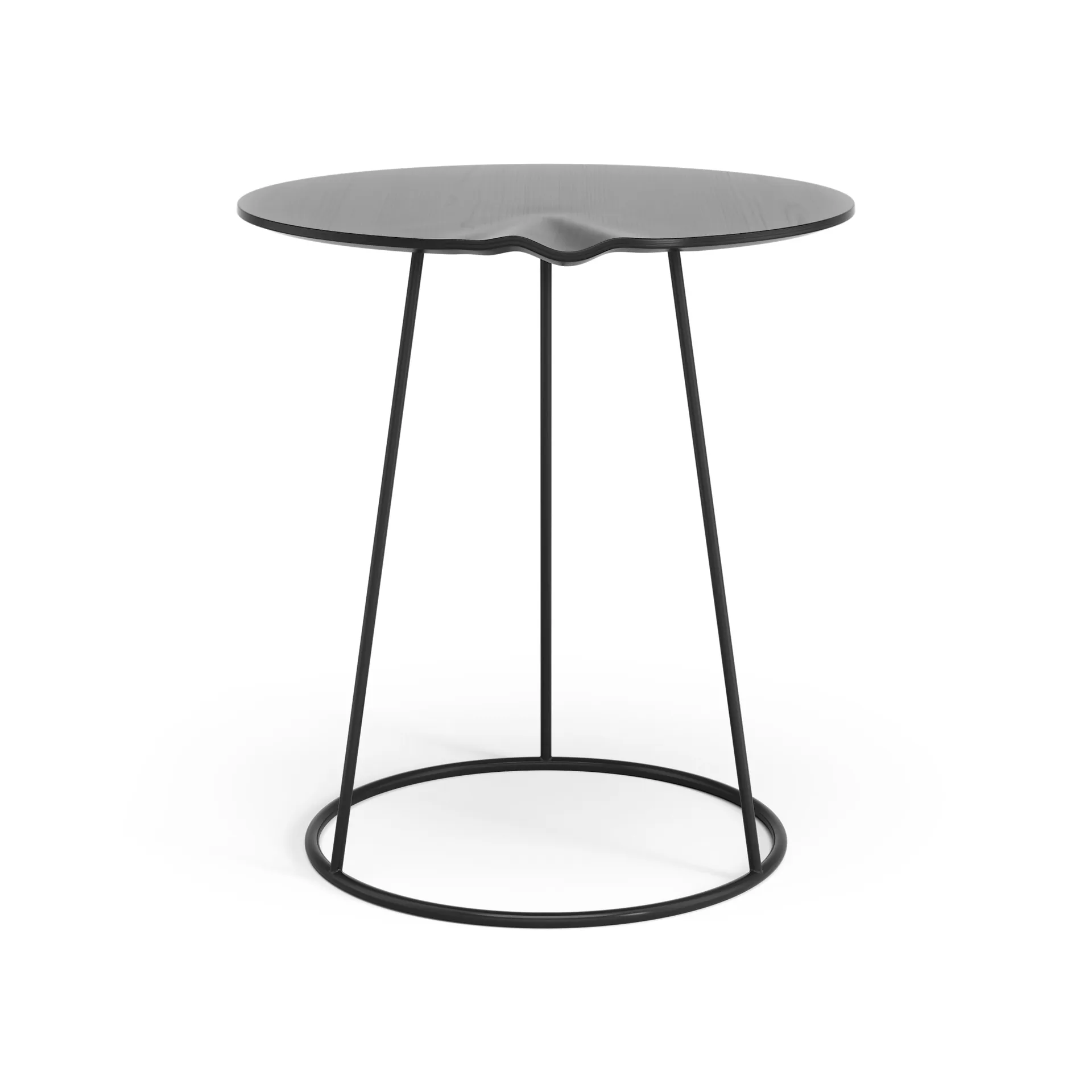 Breeze tafel golvend Ø46cm, zwart Swedese