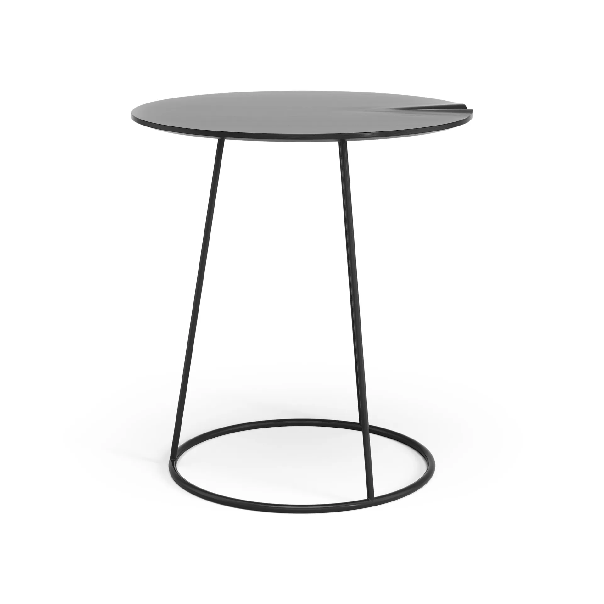 Breeze tafel golvend Ø46cm, zwart Swedese