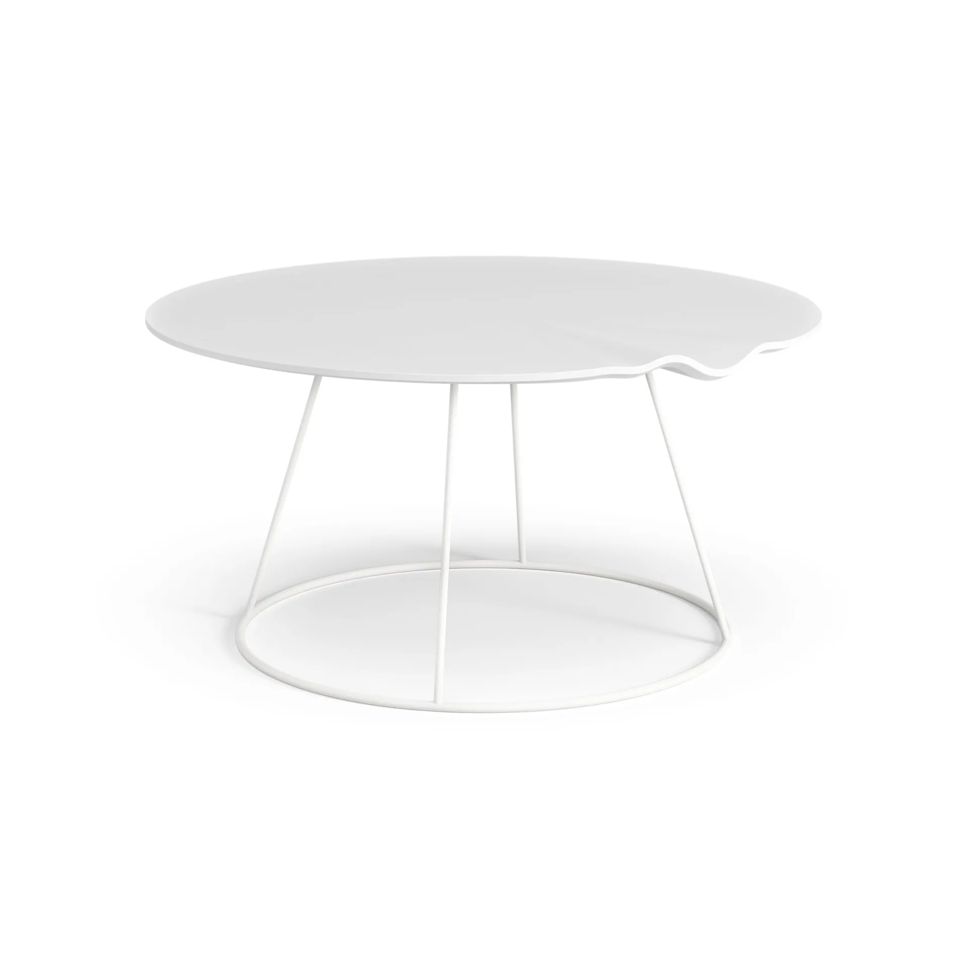Breeze tafel golvend Ø80cm, wit Swedese
