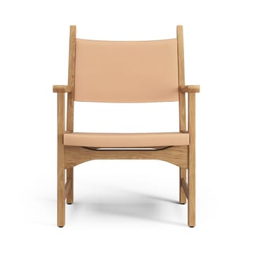 Caryngo fauteuil - Geolied eikenhout, leer naturel - Swedese