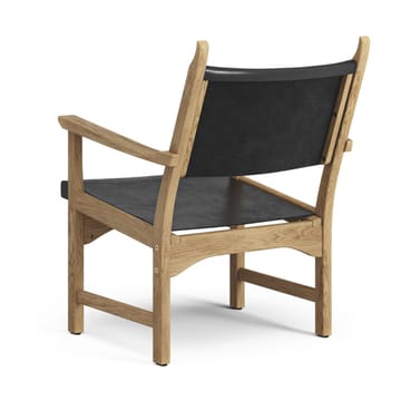 Caryngo fauteuil - Geolied eikenhout-leer, zwart - Swedese